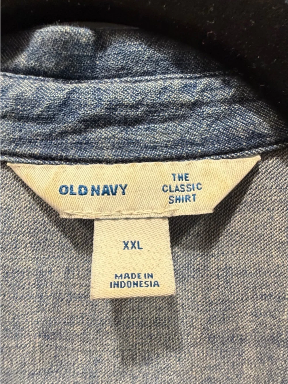 Old Navy Light Blue Denim Classic Shirt - Picture 3 of 3
